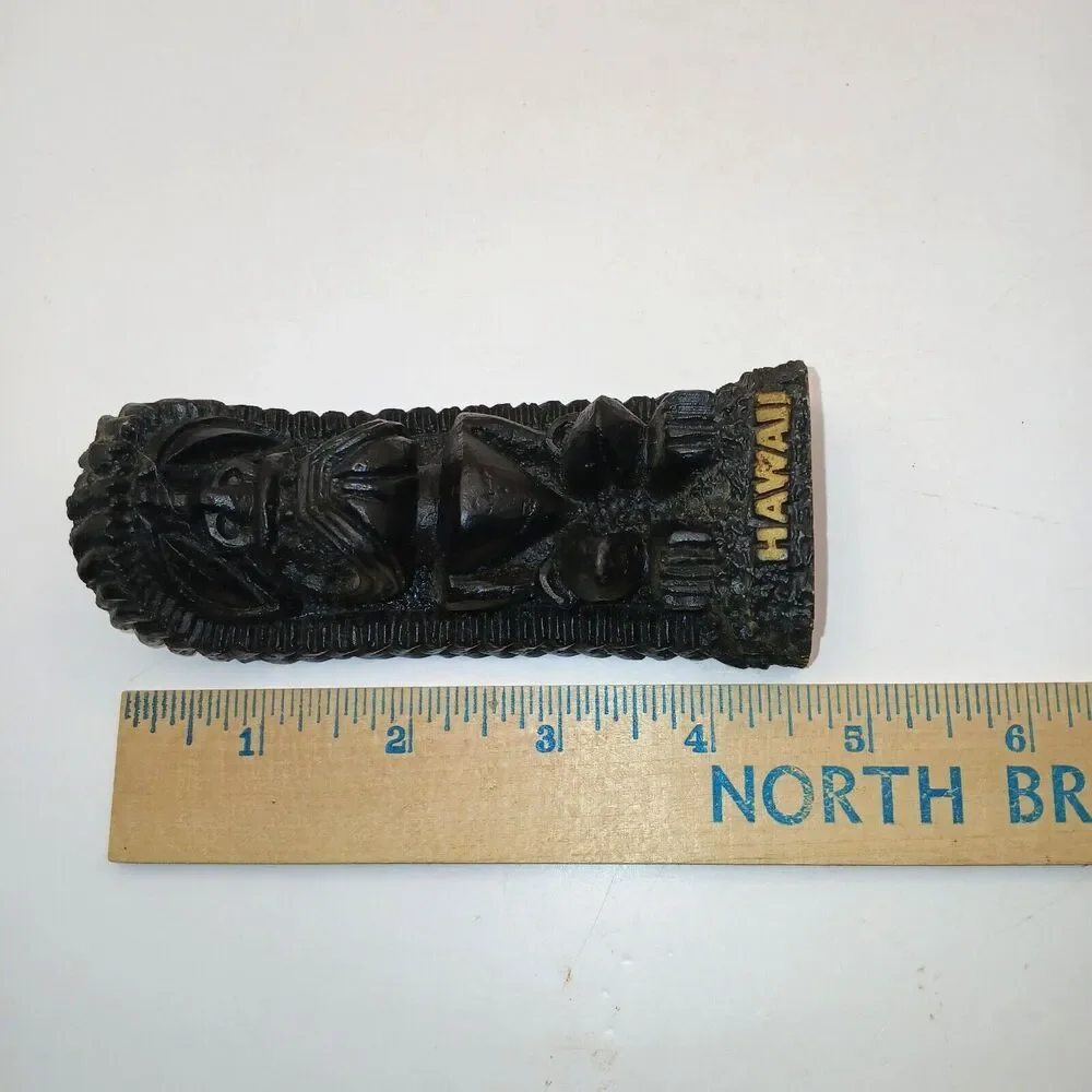 Hawaiian Lava Tiki Figurine Hawaii Souvenir Polynesian God 4.5 in Tall